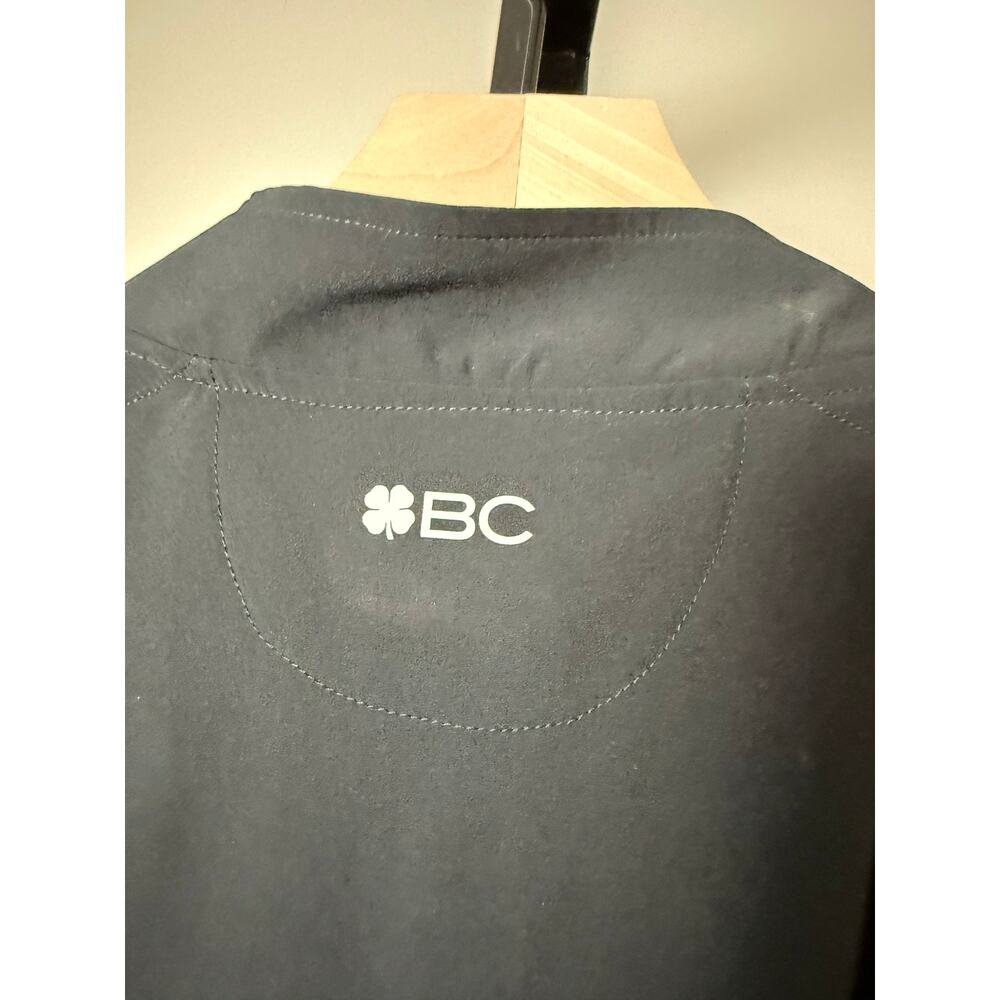 Black Clover Men's Medium Black 1/4 Zip Pullover Golf Vest Stretch Windbreaker - Picture 5 of 8